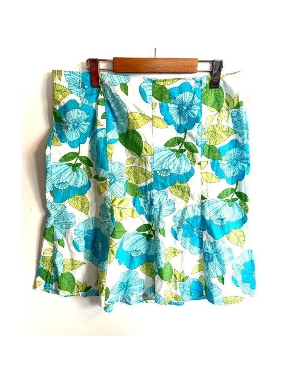 Reitmans Women's Floral Print Cotton A-Line Skirt Size 13-14